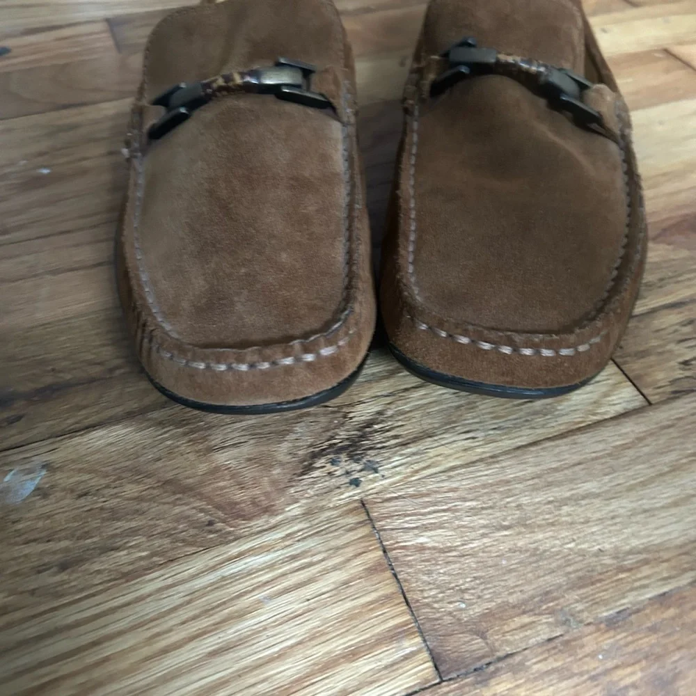 NATHA STUDIO LOAFERS Shoes Brown Suede Slip on Size 11R
